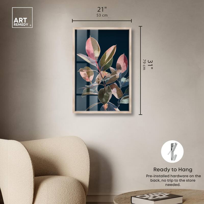 Fuchsia Frond I Shadowbox by Art Remedy