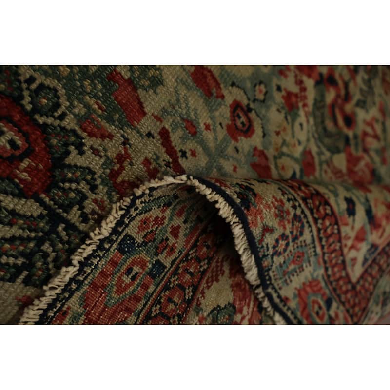 Hand Knotted Oriental 100% Wool Carpet Traditional Floral Beige & Ivories Senneh Area Rug - 6' 2'' X 3' 9''