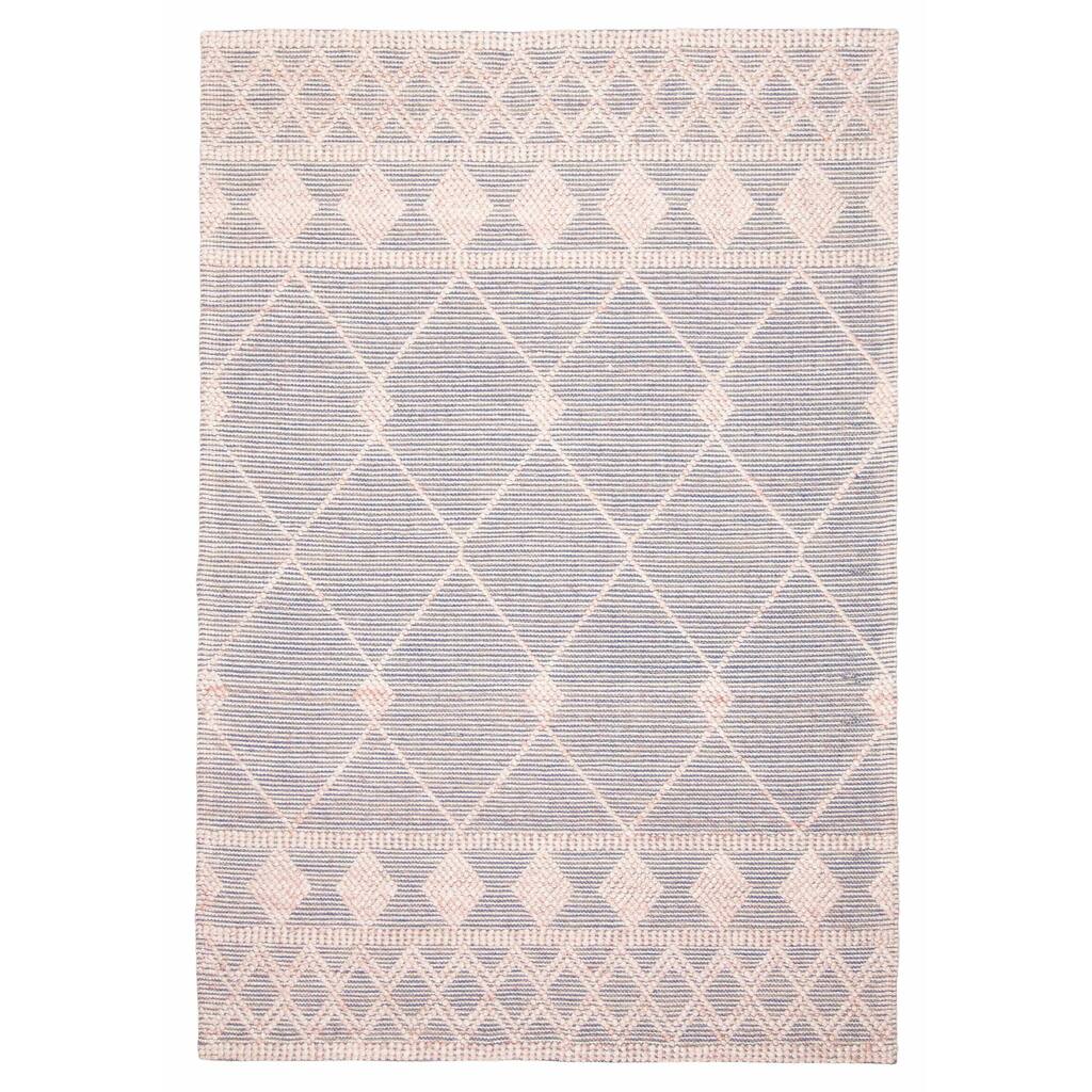 ECARPETGALLERY Braid weave Sienna Pink Wool Rug - 5'1 x 7'6