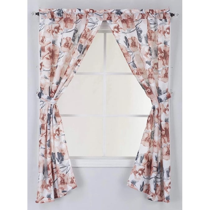 Printed Canvas Bathroom Window Curtains 54"x58"
