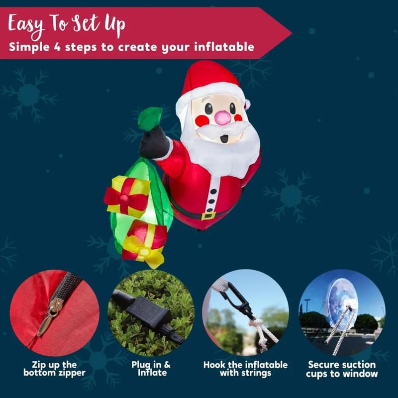 Santa Front Stuck Inflatable