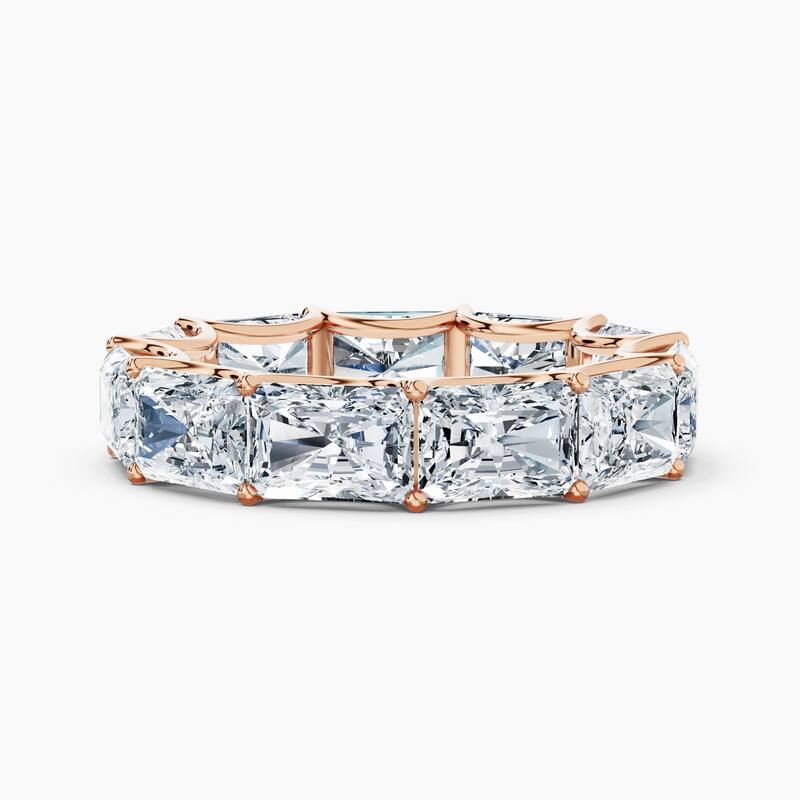 Auriya 14k Gold Radiant East-West Lab Grown Diamond Eternity Band 2.10 - 8.25 ct. tw. (F-G, VS) - 8.25 ct. wt. - 7.5 - Rose