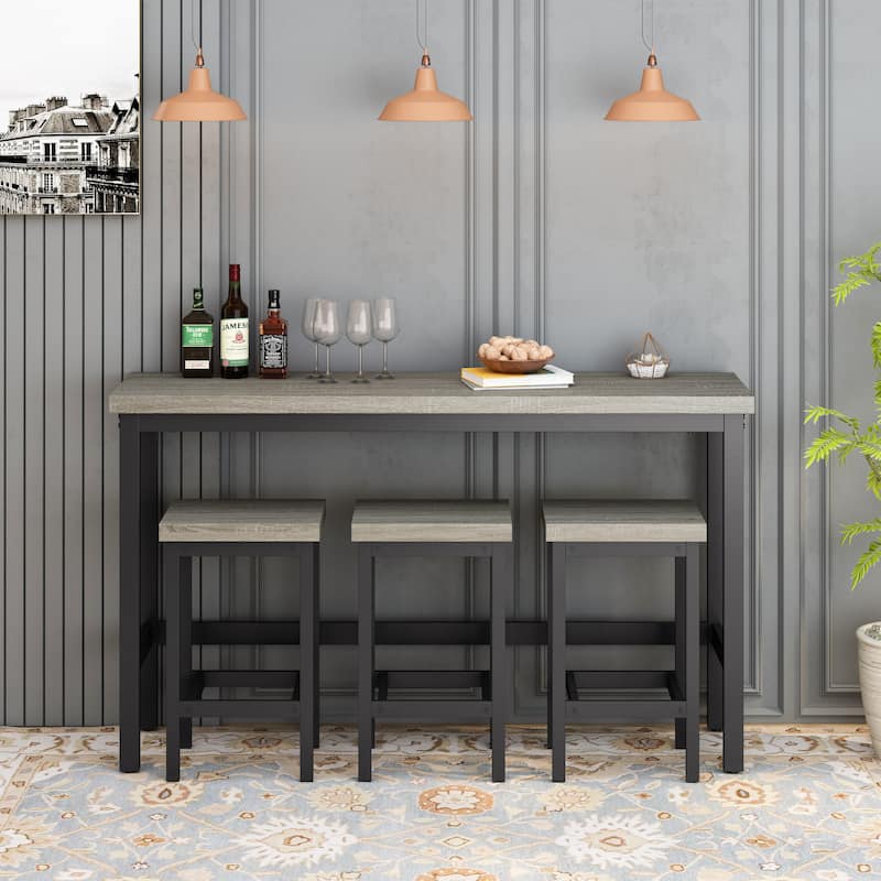 Counter Height Extra Long Dining Table Set