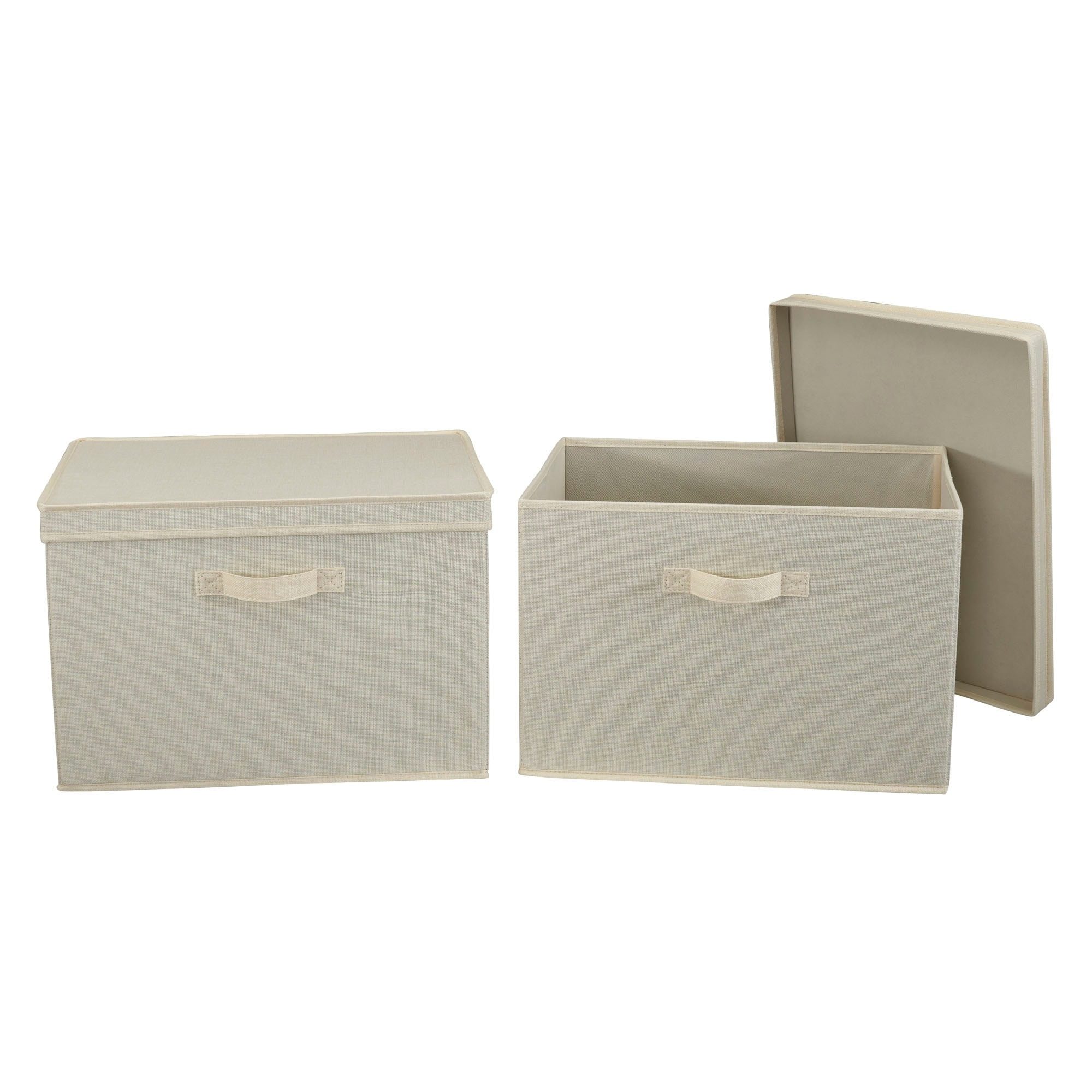 Wide Storage Box with Lid Box, Set of 2