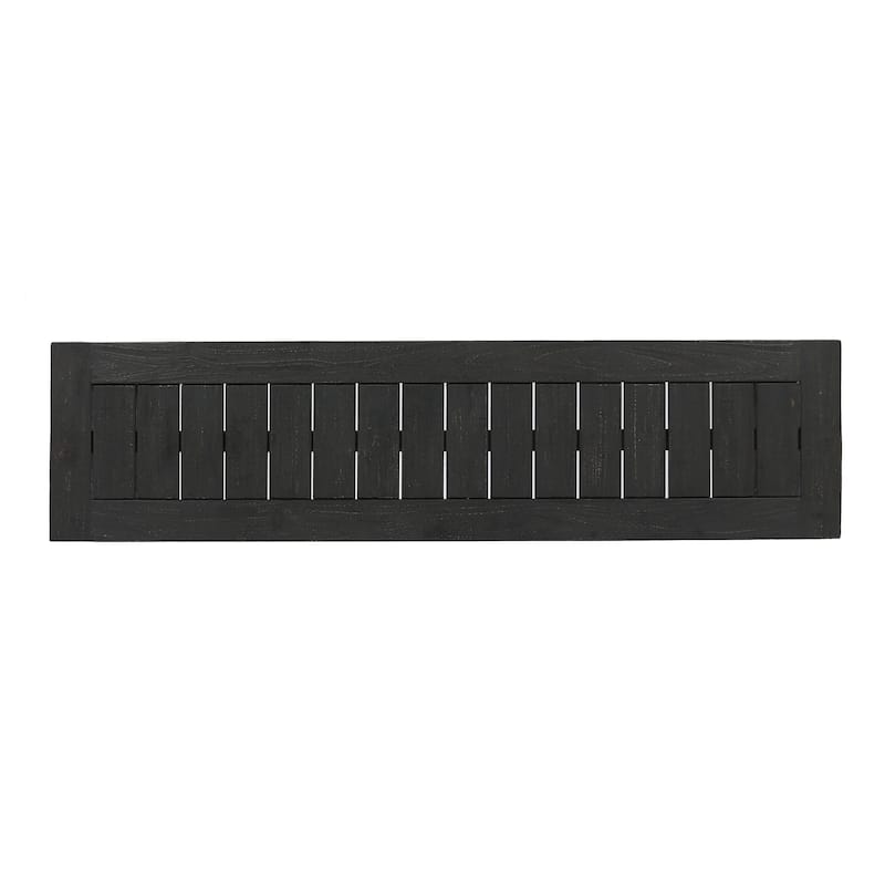 Roomfitters Outdoor Acacia Wood Dining Bench with Rectangular Legs and Slatted Top