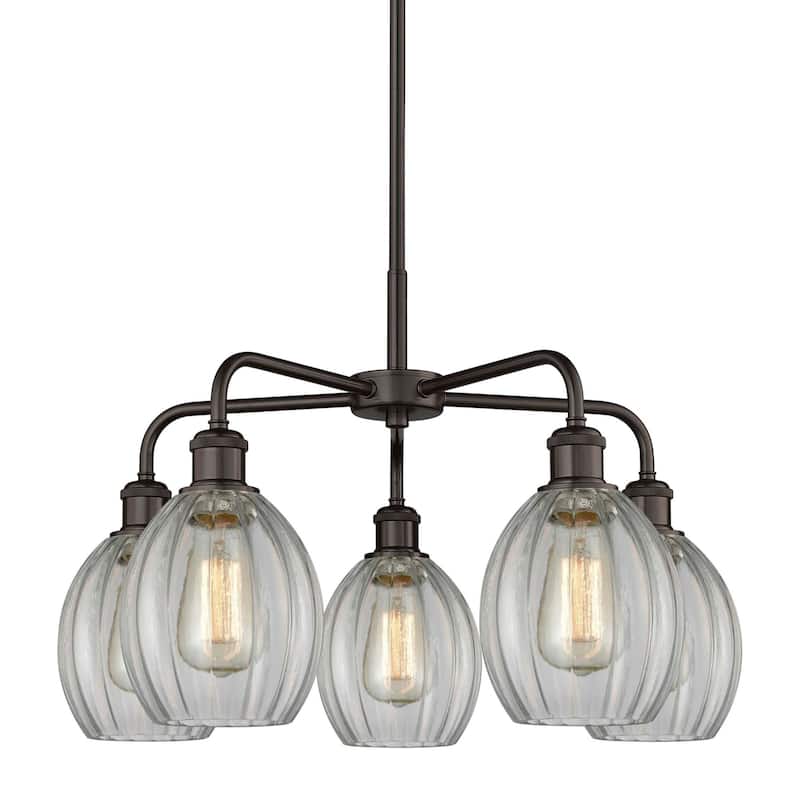 Innovations Lighting 516-5CR-16-24 Eaton Chandelier Eaton 5 Light 24" - Oil Rubbed Bronze / Clear