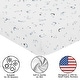 preview thumbnail 5 of 4, Sweet Jojo Designs Blue Moons and Stars Boy, Girl, Unisex/Gender Neutral Fitted Crib Sheet - Grey & Blue Outer Space, Celestial