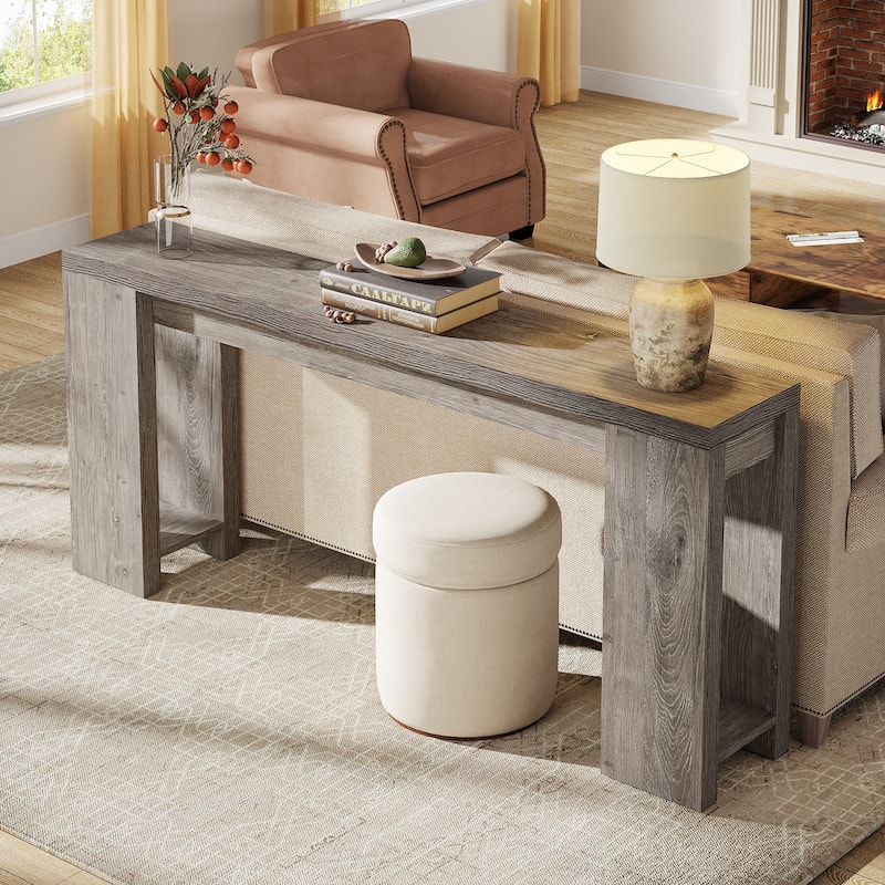 Farmhouse Wood 70.9 Inches Extra Long Console Table for Living Room, Hallway