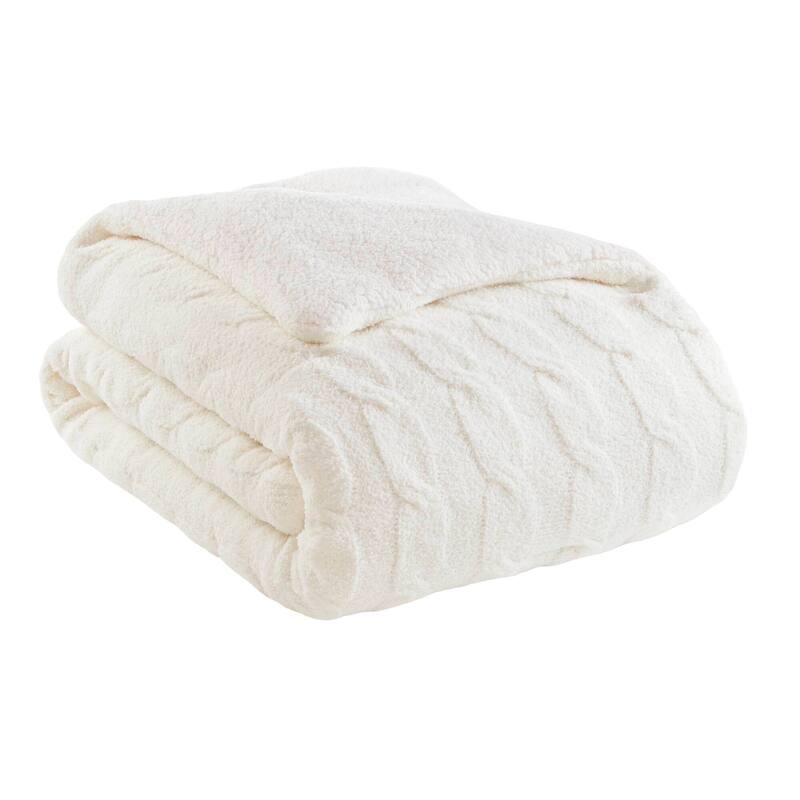 Madison Park Riordan Cable Knit Chenille Comforter Set