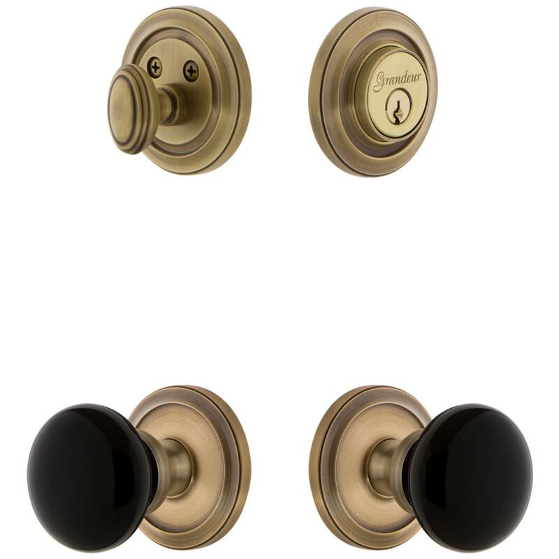Grandeur Circulaire Solid Brass Rose Single Cylinder Keyed Entry