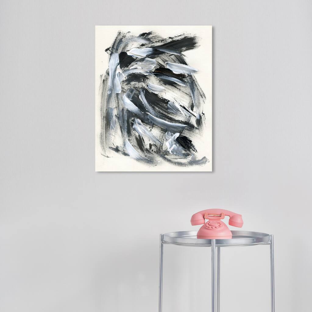 Wynwood Studio Abstract An Owl White and Modern & Contemporary Wall Art Canvas Print