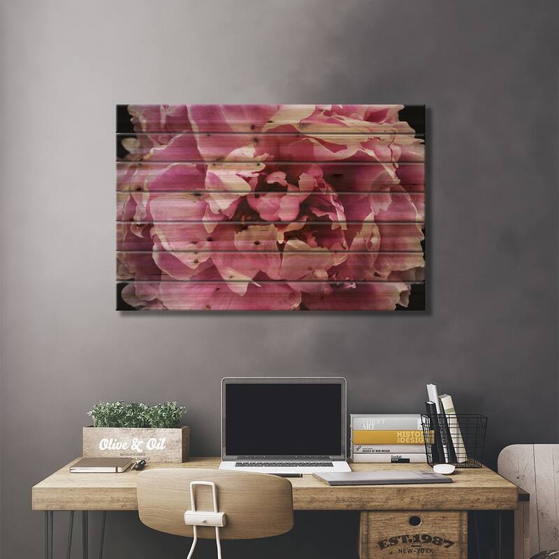 Pink Peony Passion III Print On Wood by Irena Orlov - Multi-Color