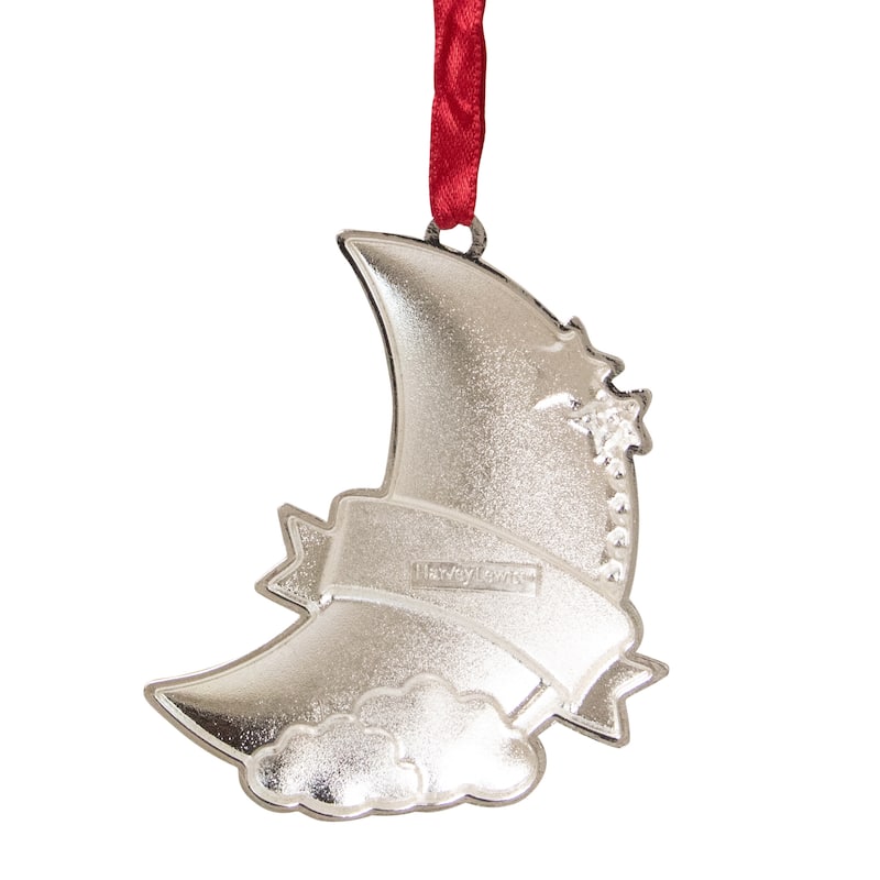 3.25" Yellow "I Love You to the Moon and Back" Ornament with European Crystals