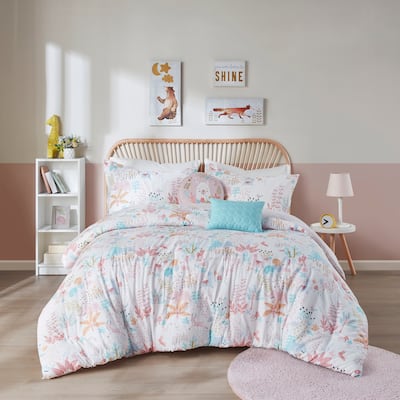 Urban Habitat Kids Kinsley Blush Woodland Animals Cotton Reversible Comforter Set