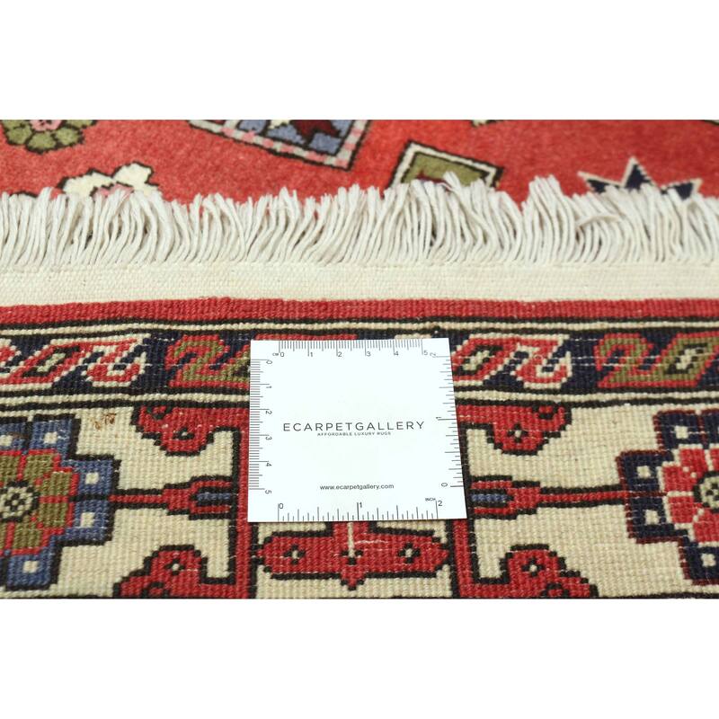 ECARPETGALLERY Hand-knotted Kayseri Vintage Red Wool Rug - 3'6 x 5'2