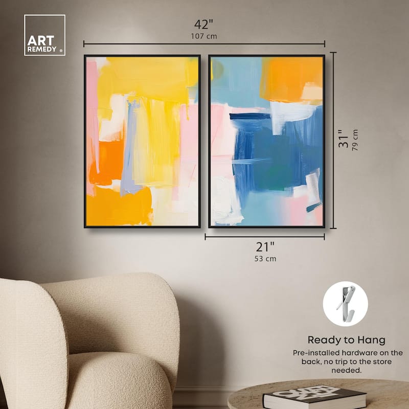 Skyward Radiance I Canvas Set of 2 by Art Remedy