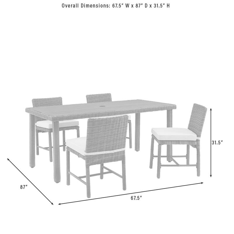 Crosley Bradenton 5Pc Outdoor Wicker Dining Set