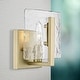 preview thumbnail 15 of 17, Aenon 6.875" Wide 1-Light Wall Sconce with Hammered Water Glass