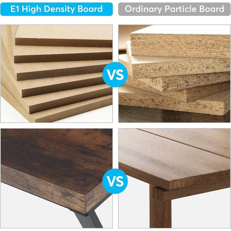 55" Modern Writing Desk with Z-Shaped Metal Legs, Heavy Duty