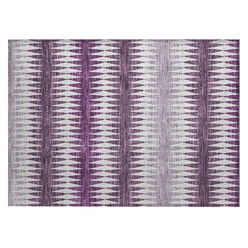 Machine Washable Indoor/ Outdoor Chantille Contemporary Geo Rug
