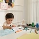 preview thumbnail 3 of 6, Little Artist Monet Play Art Table Kids Furniture - White/Gray - 47"L x 29"W x 22"H