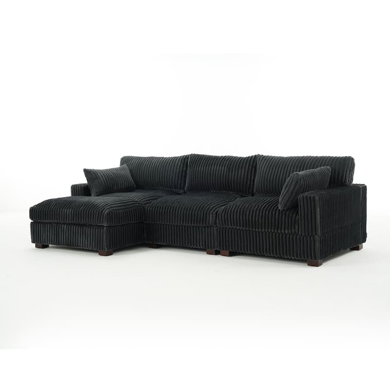 Oversized Plush Modular Sectional Sofa Set L Shaped Couch