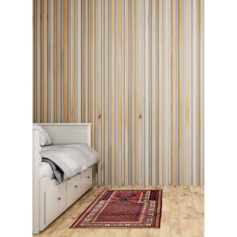 ECARPETGALLERY Hand-knotted Teimani Dark Navy Wool Rug - 2'8 x 4'8