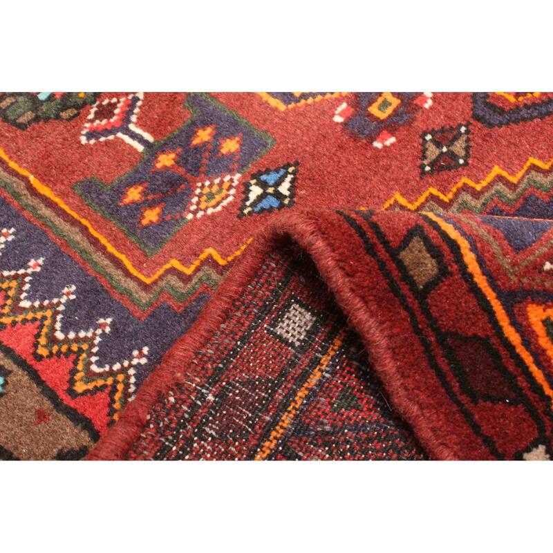 ECARPETGALLERY Hand-knotted Andelz Red Wool Rug - 4'5 x 6'3