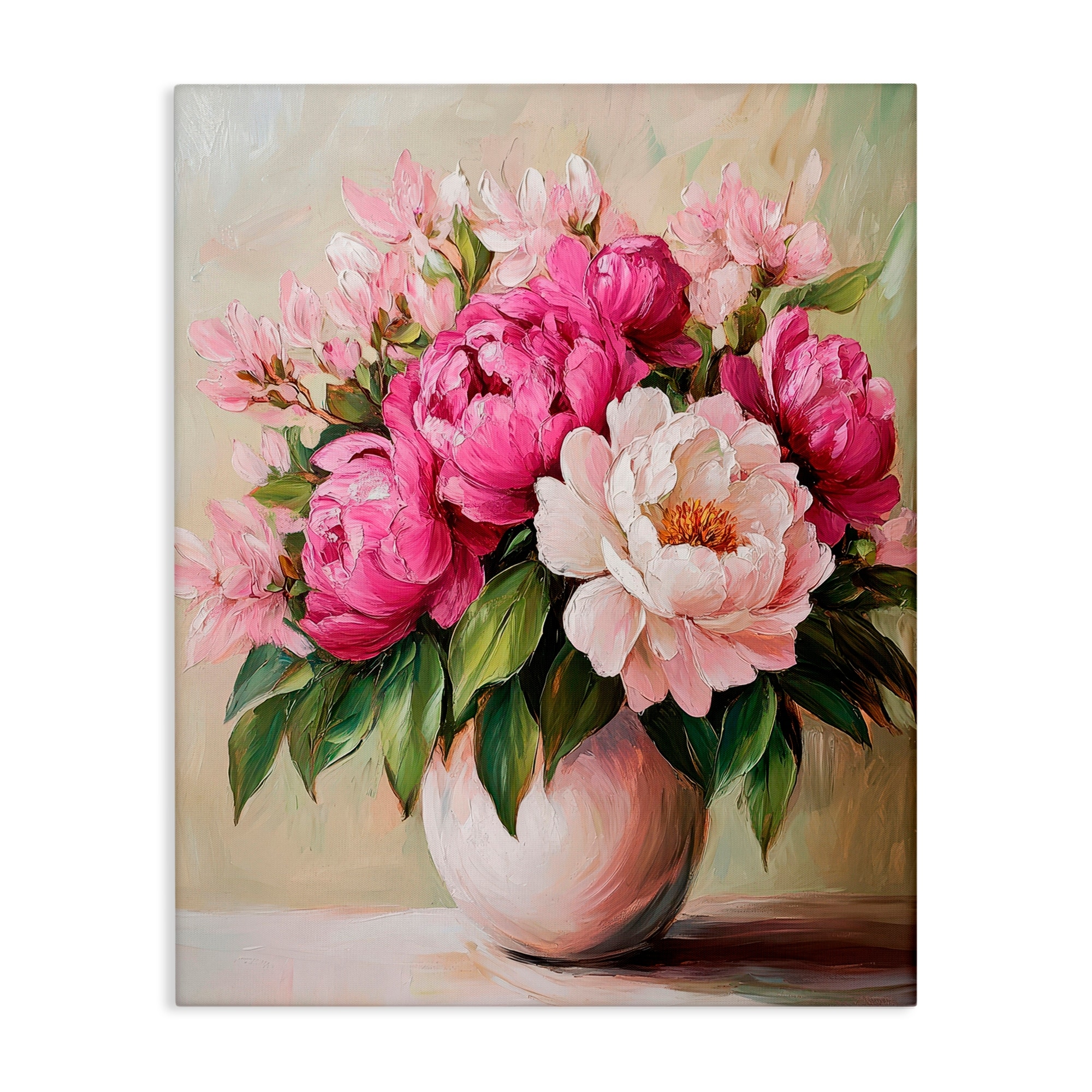 Stupell Vibrant Pink Floral Bouquet Canvas Wall Art Design by Petal Prints Design