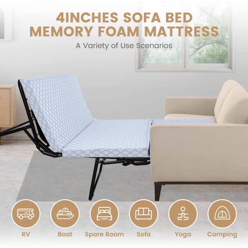 Foldable Pull Out Sofa Bed Replacement Mattress, Sofa Not Included