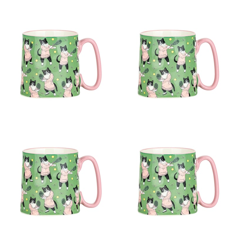 10 Strawberry Street Bella Animal Mugs, Set of 4
