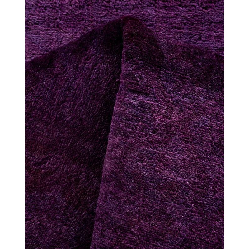 Contemporary Overdyed Wool Hand Knotted Runner - 2' 7" x 14' 3"