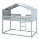 preview thumbnail 7 of 7, Gray Twin Over Twin Pine Bunk Bed with Tent, Playhouse, Fence, Storage