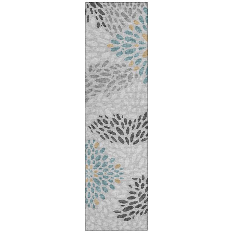 Machine Washable Indoor/ Outdoor Modern Genoa Chantille Rug