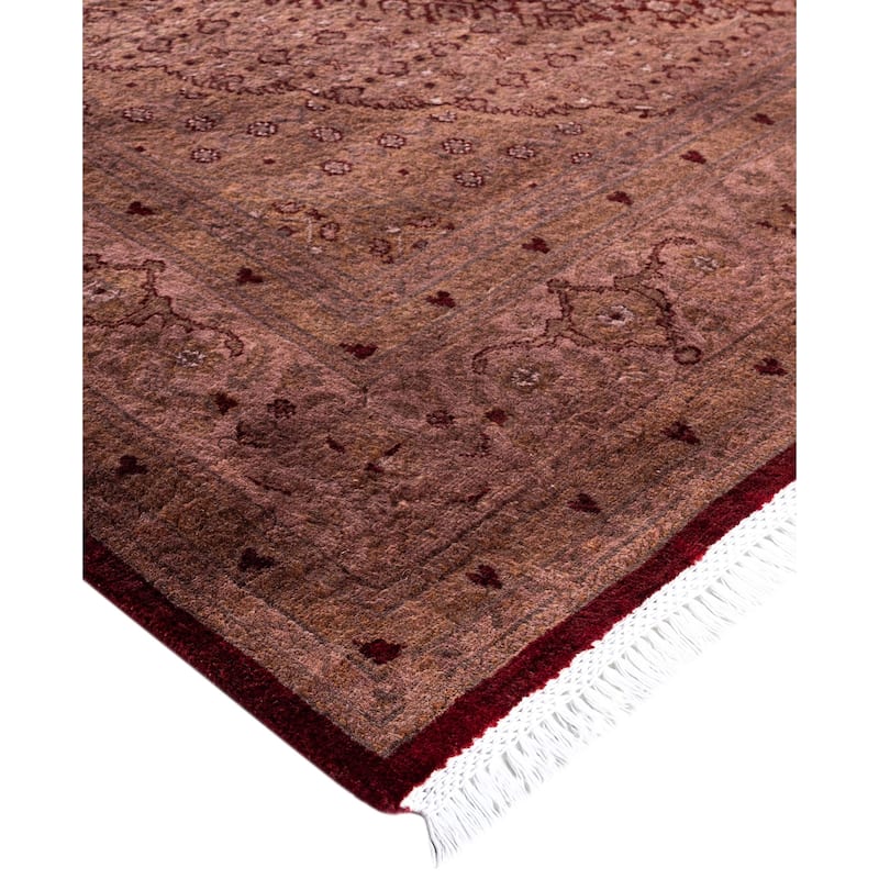 Overdyed One-of-a-Kind Hand-Knotted Area Rug - Red - 6' 2" x 9' 5"
