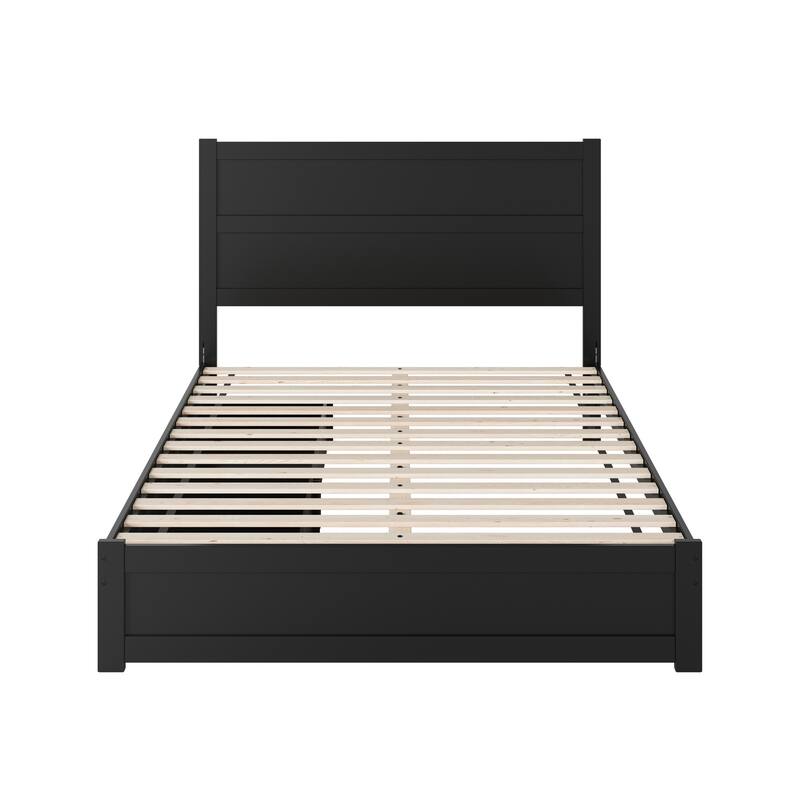 Aveline Wood Platform Bed with Matching Footboard & Storage Drawers