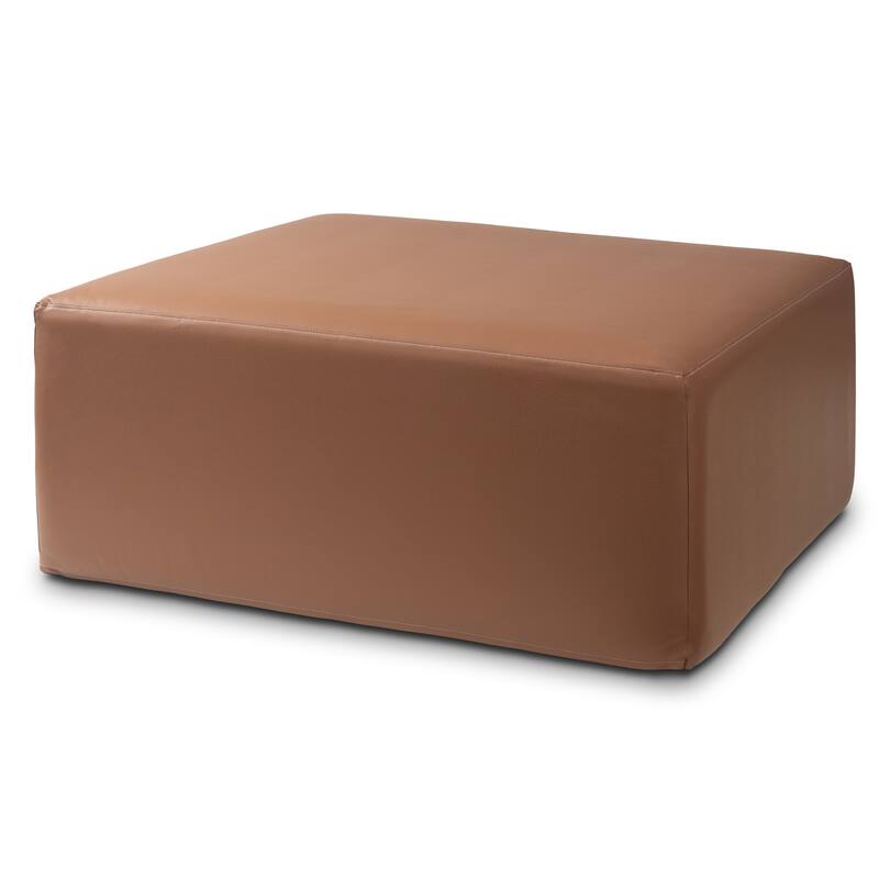 Jaxx Fairlie Couch Ottoman - Oversized Square Foam Coffee Table Ottoman