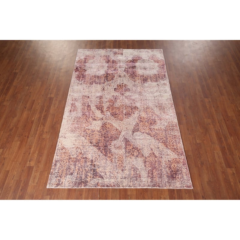Abstract Modern Area Rug Hand-Knotted Wool Carpet - 4'10"x 7'8"