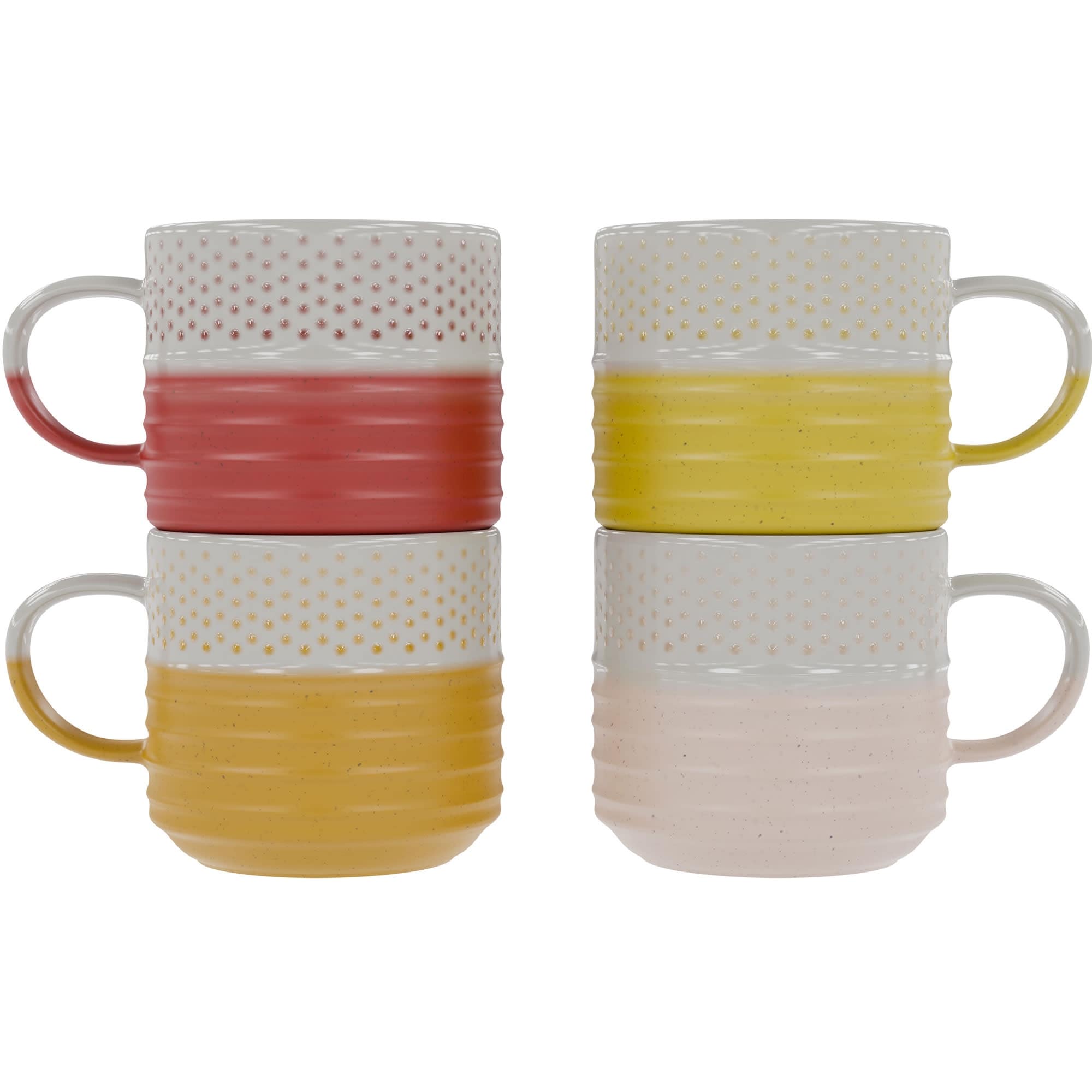 American Atelier Coffee Mug Set of 4 Stoneware Cup