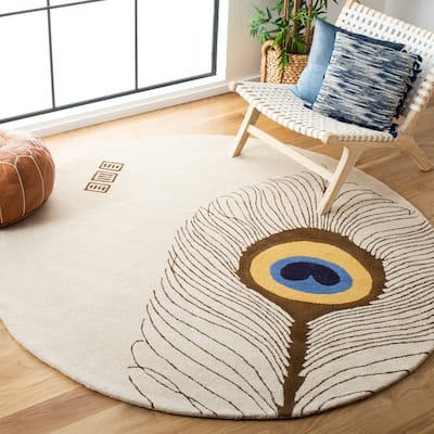 SAFAVIEH, Handmade Soho Tashina Peacock N.Z. Wool Rug