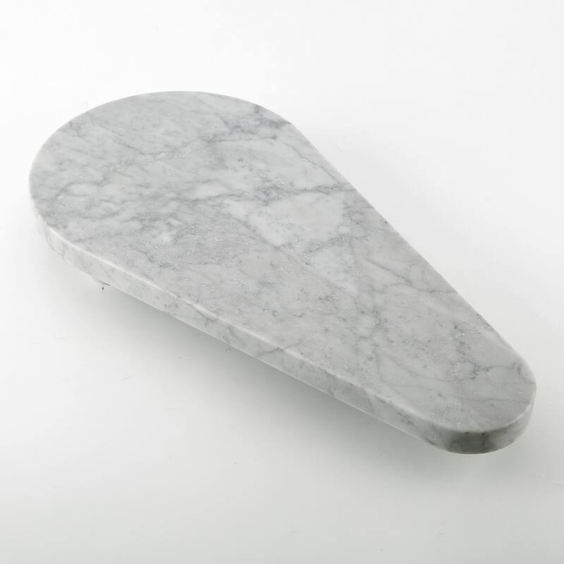 Artissance 24"W Laguna Marble Tray with Three Stand - White