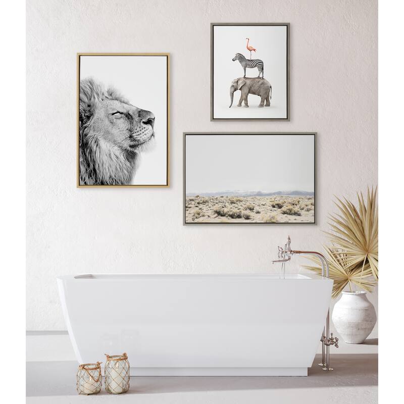 Kate and Laurel Sylvie Self Actualizing Lion Canvas by Amy Peterson