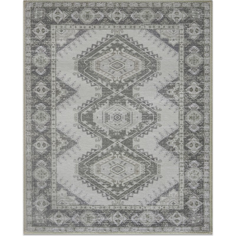 HomeRoots Gingham Modern, Contemporary Rectangle Area Rug - 8' X 10'