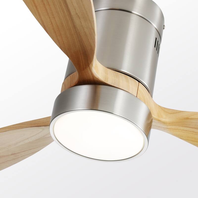 52 Inch Flush Mount Blades Ceiling Fan Reverse Airflow,6 Wind Speed,Remote Control - 52 Inch Diameter