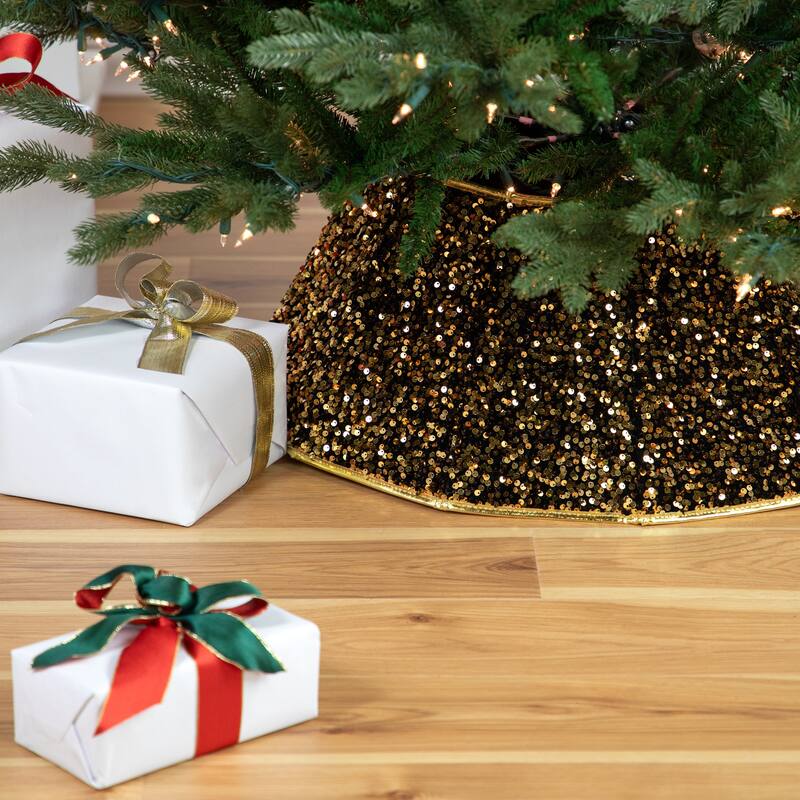26" Sequins Hexagonal Christmas Tree Collar
