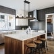 preview thumbnail 2 of 9, The Gray Barn Modern Farmhouse Linear Wood 5-Light Island Pendant Lights - L42.9"xW4.7"xH7.5"