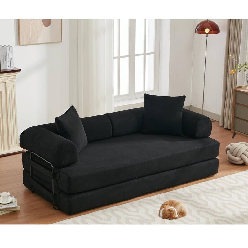 Versatile Folding Convertible Sleeper Sofa with DIY Modular Design
