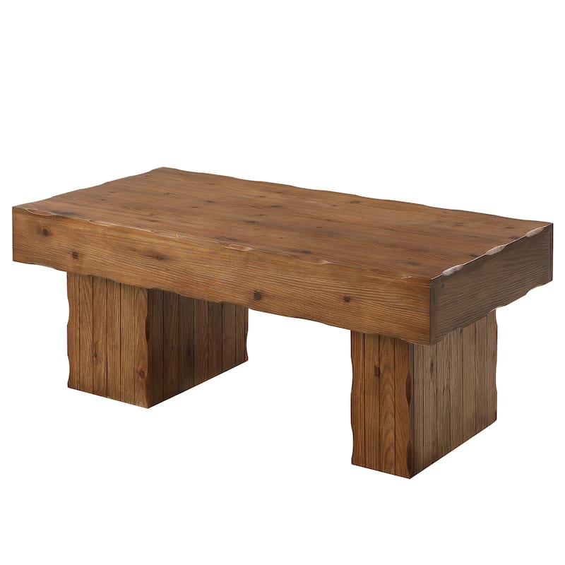 47" Solid Wood Rectangular Coffee Table, Cocktail Tea Center Table for Living Room Office