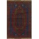 preview thumbnail 2 of 8, Vintage Distressed Ivory Navy/Red Rug - 2'10" x 4'5"