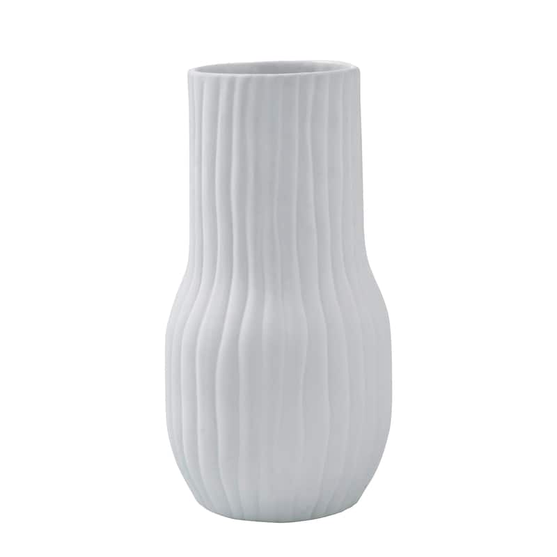 Renwil Criley Indoor Ceramic Stoneware Vase, Matte Off-White